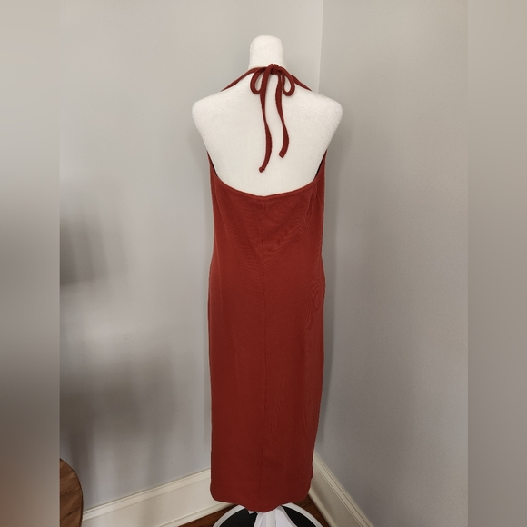 GAP Sleeveless Maxi Dress In Courtyard Brick L - Picture 3 of 9